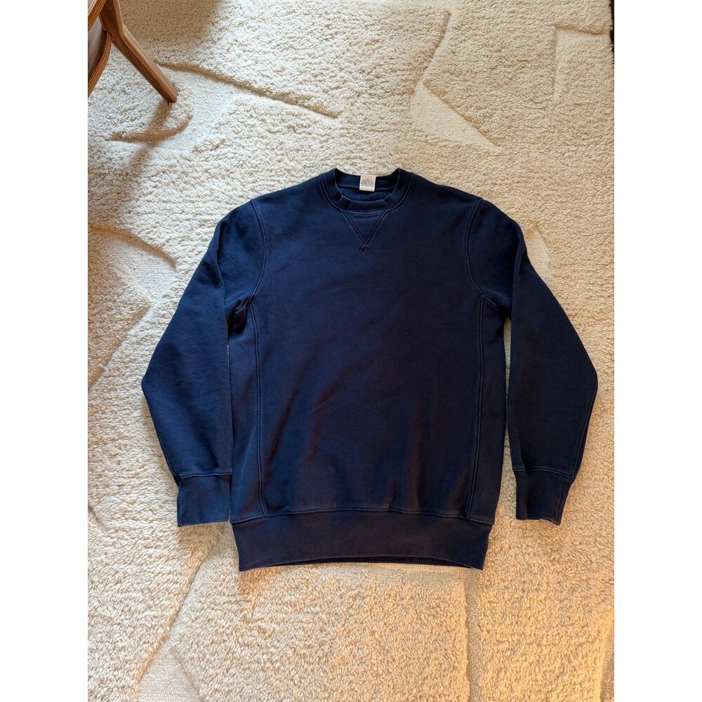 J.Crew Sportswear Navy Blue Heavyweight Crewneck Sweatshirt - Men's M Tall